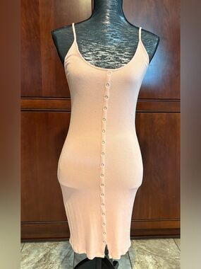 Forever 21 Ribbed Slip Dress in Dusty Pink